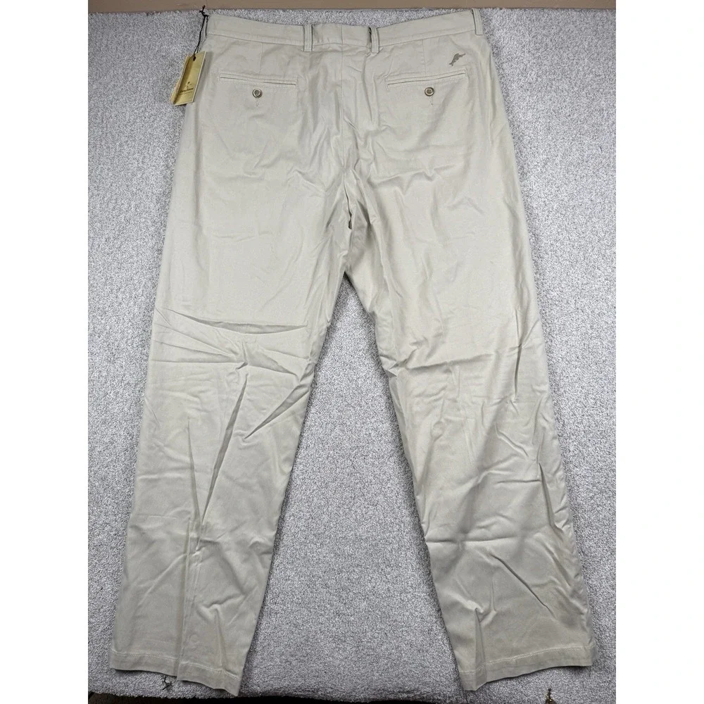 NEW‎ Tommy Bahama Pants Men's 40X34 Beige Cotton Tencel Slacks Curtis Vacation - Picture 4 of 4
